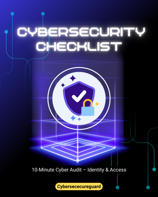 Blue Modern Cybersecurity Instagram Post (1) Cybersecurity Checklist: Identity & Access Security Audit